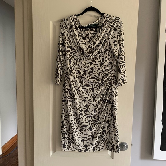 Ralph Lauren V neck faux wrap dress - Picture 1 of 7